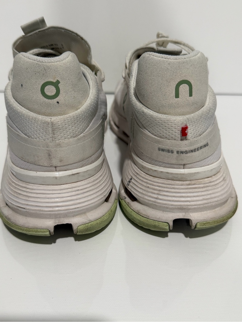 On Running Cloudnova Men's Sneakers in White with Light Green Accents - Picture 6 of 11